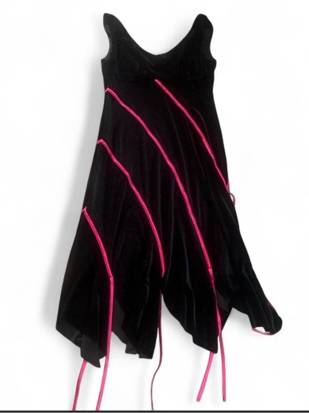 Robbie Bee Black Dress with Bright Pink Accent